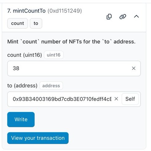 Etherscan Write Contract — grantMinter