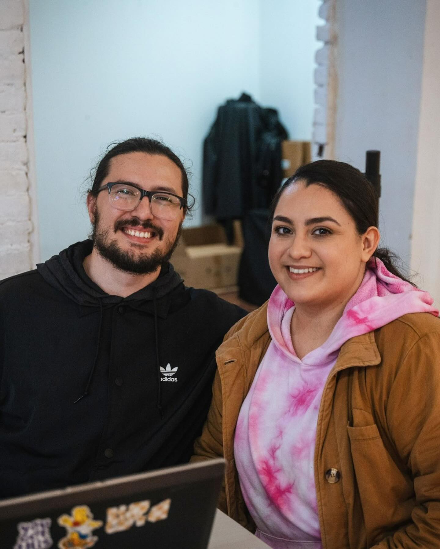 Slowfreeze and his wife with New Beginnings at Art Den, New York